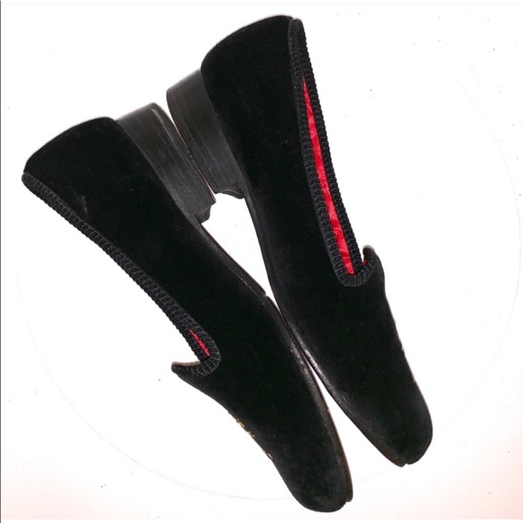 English Velvet Burlington Slippers gold Rampant Lion Embroidery crest like new - Picture 10 of 16